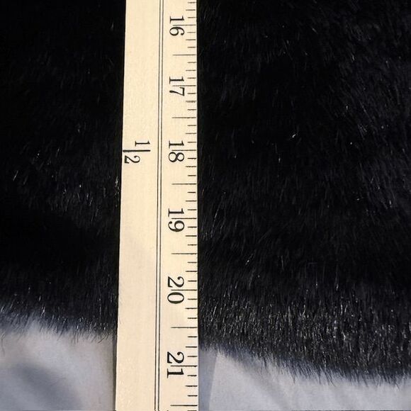 Cejon Faux Fur Vest Zipper Front Black Size Medium - Picture 7 of 8